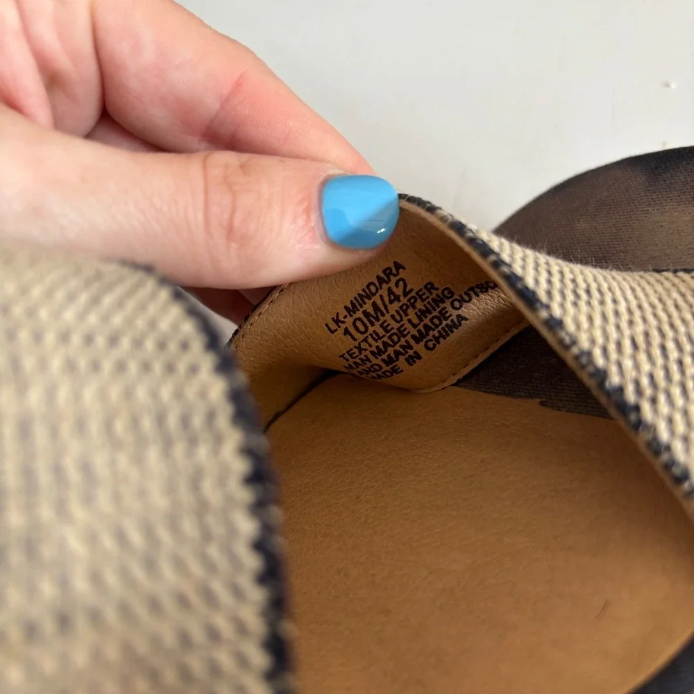 Lucky‎ Brand Mindara Indigo Espadrille Wedge Sandals Womens 10M LK-MINDARA